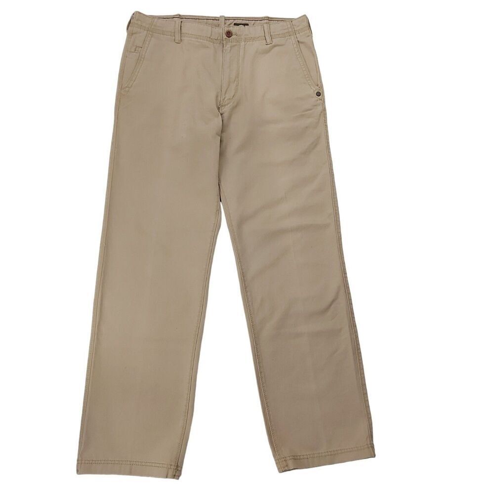 Timberland Pants Mens 34x32 Beige Cotton Straight Leg Flat Front Outdoor Hiking